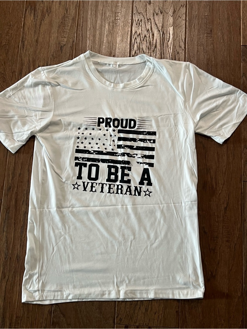 Proud to Be a Veteran Men's White Graphic Tee